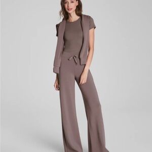 Spanx Air Essentials Wide Leg Pants in Smoke